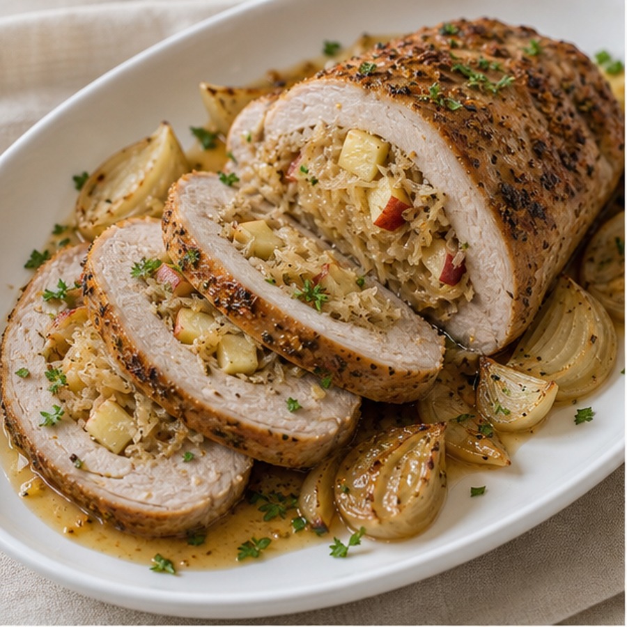 Pork Roast Stuffed with Sauerkraut