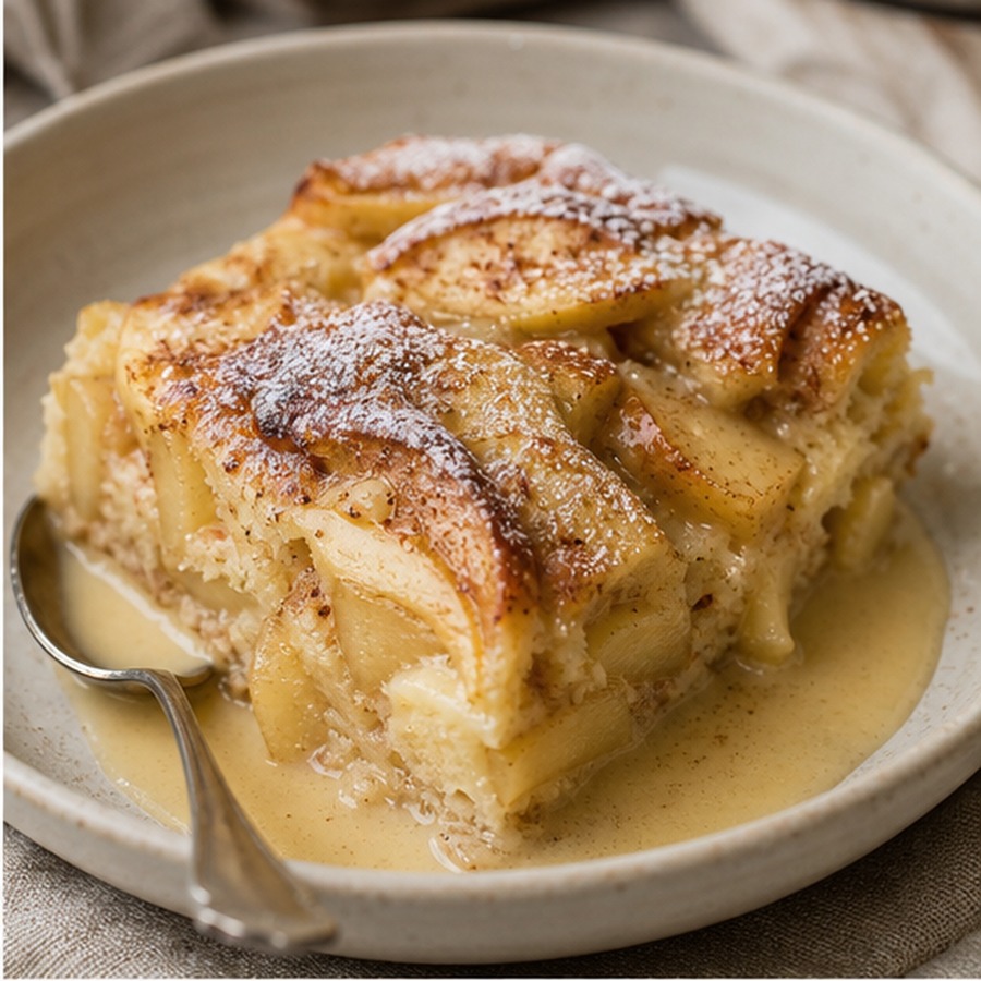 Gâteau au pouding allemand aux pommes