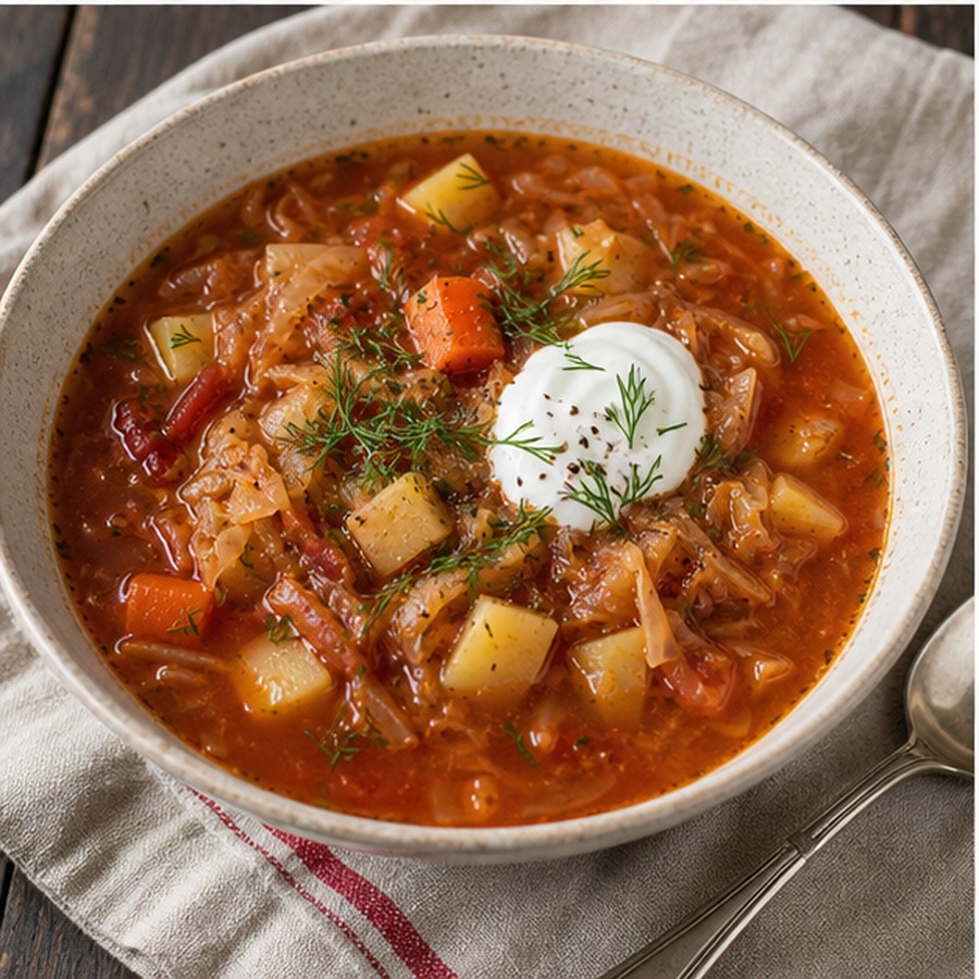Russian Sauerkraut Soup