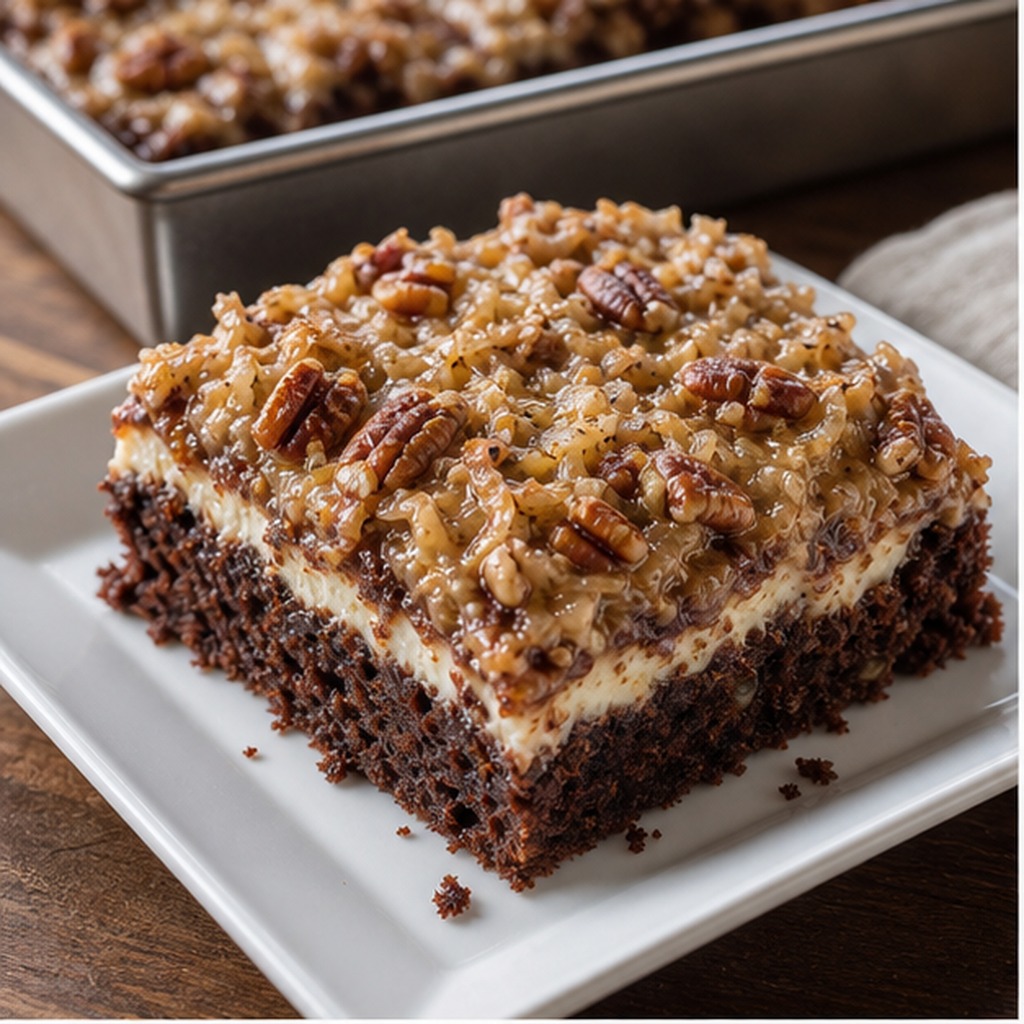 German Chocolate Upside Down Cake