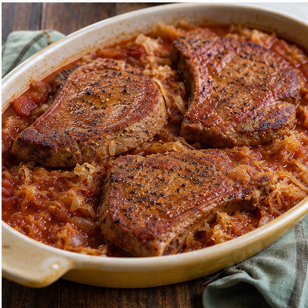 Sweet and Sour German Pork Chops