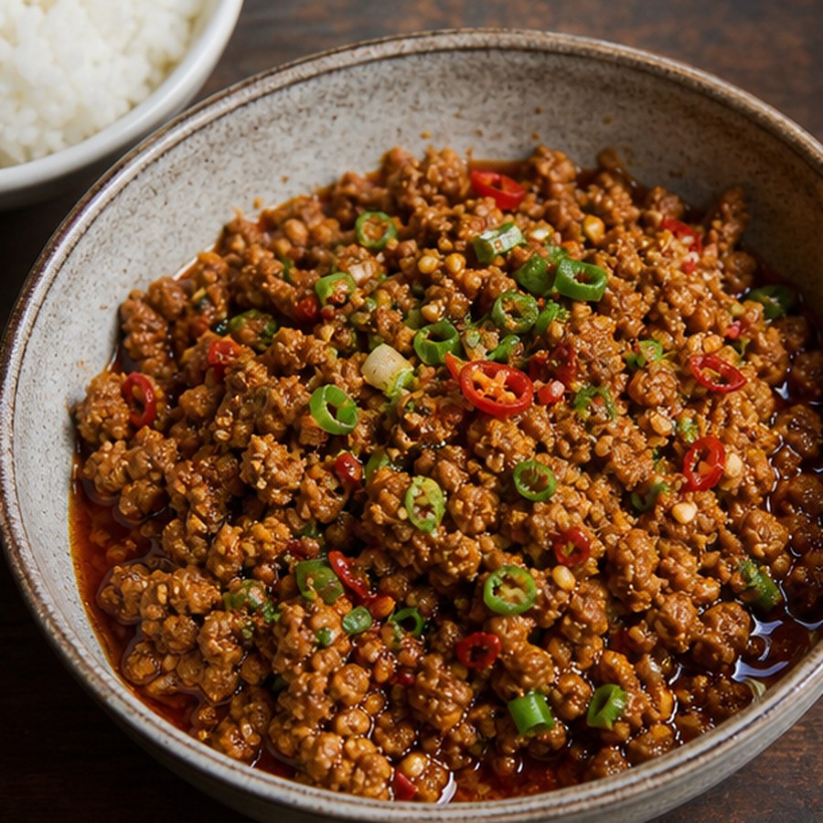 Five-Spice Powder Flavored Minced Pork Spicy Curry