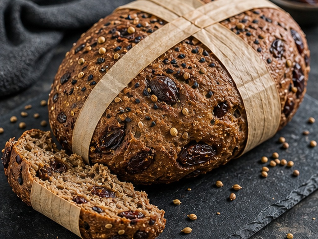 Pão encadernado com tiras de papiro